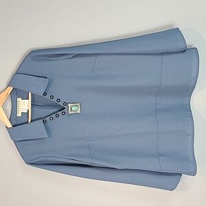 YOAKUM DOUBLE D RANCH blue Turquoise studded blouse size 1X